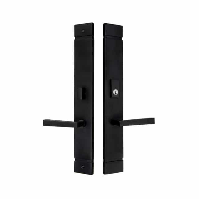 Multi point lock Trim set Brass 18 x 2.5 Verona Black Matt_MP-1825-VER-BLK