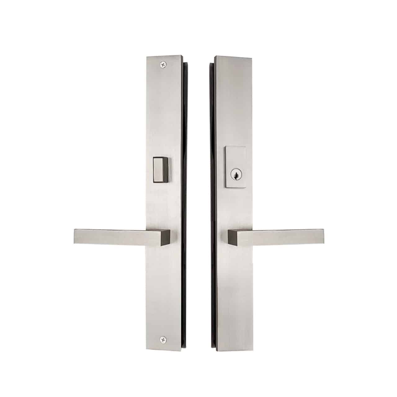 Multi point lock trim set Brass 16″x2″ Lucca Satin Nickel