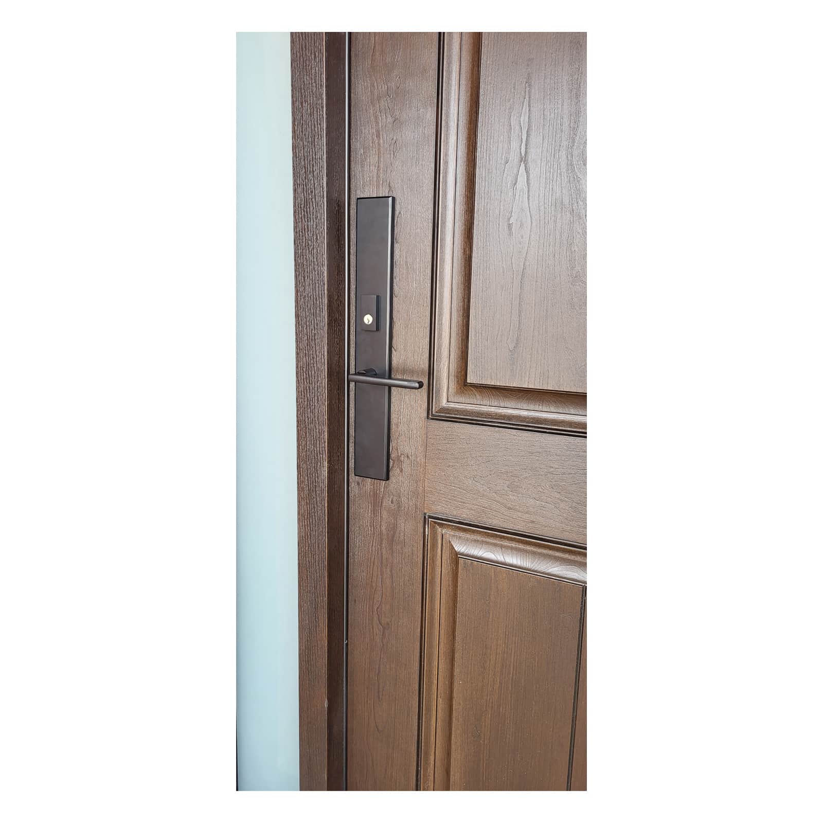 Multi point lock trim set Brass 11"x2" Milano Small Satin Nickel