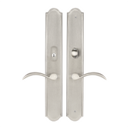 Multi point lock trim set Brass 18"x2.5" Tuscana Satin Nickel