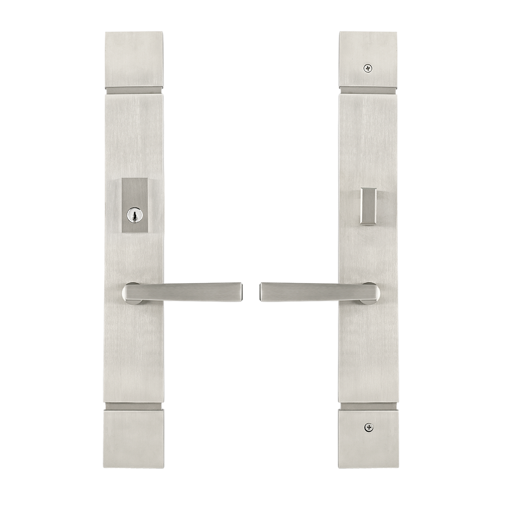 Multi point lock Trim set Brass 18"x2.5" Verona Satin Nickel