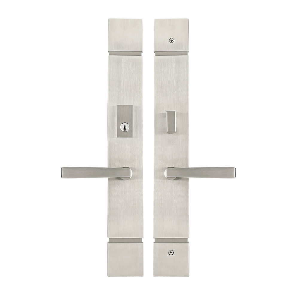 Multi point lock Trim set Brass 18"x2.5" Verona Satin Nickel