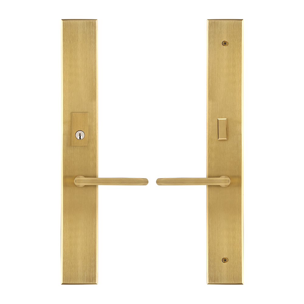 Multi point lock trim set Brass 18″x2.5″ Milano Satin Gold