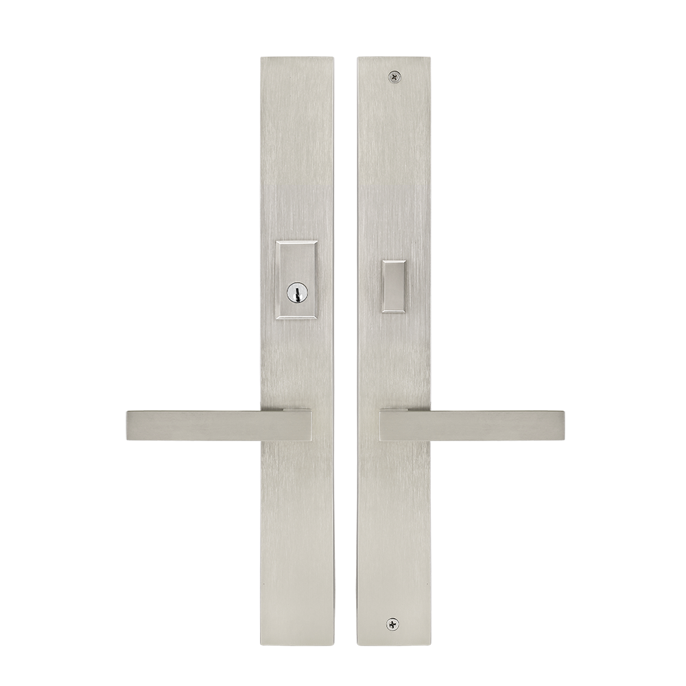 Multi point lock trim set Brass 16″x2″ Lucca Satin Nickel