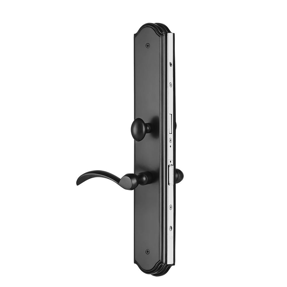 Multi Point Lock Trim Set Brass 11"X2" Tuscana Small Black Matte