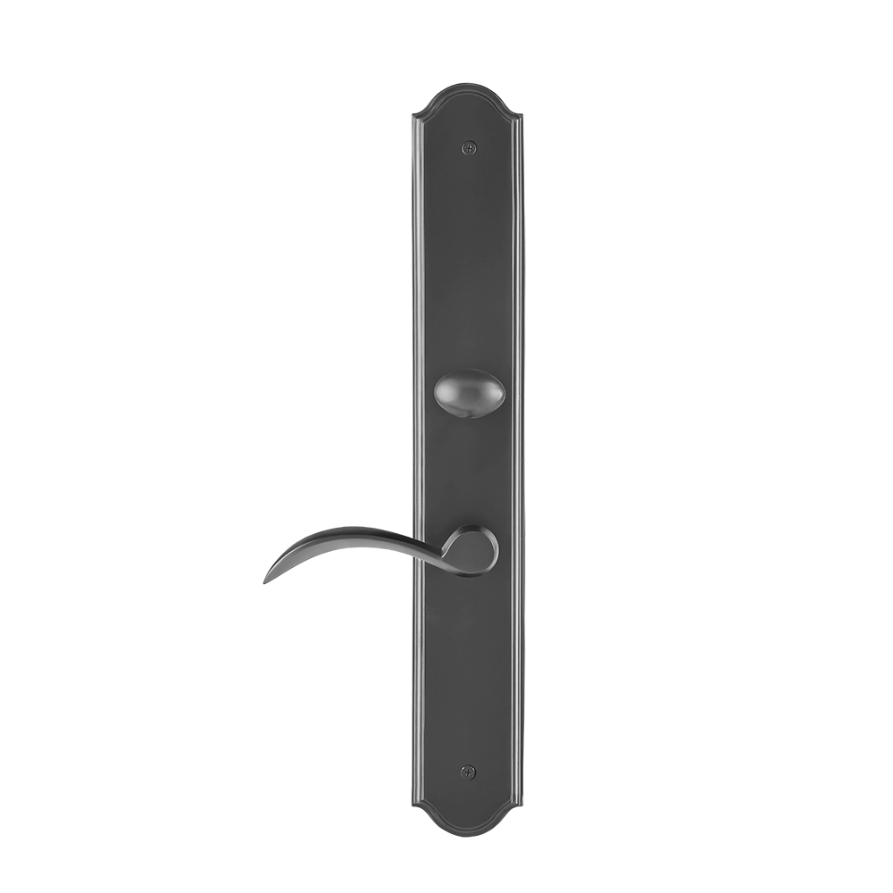 Multi point lock trim set Brass 18"x2.5" Tuscana Black Matte