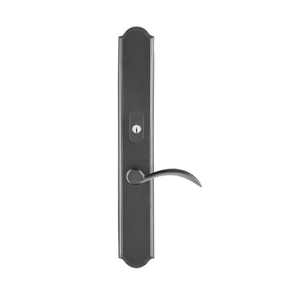 Multi Point Lock Trim Set Brass 11"X2" Tuscana Small Black Matte