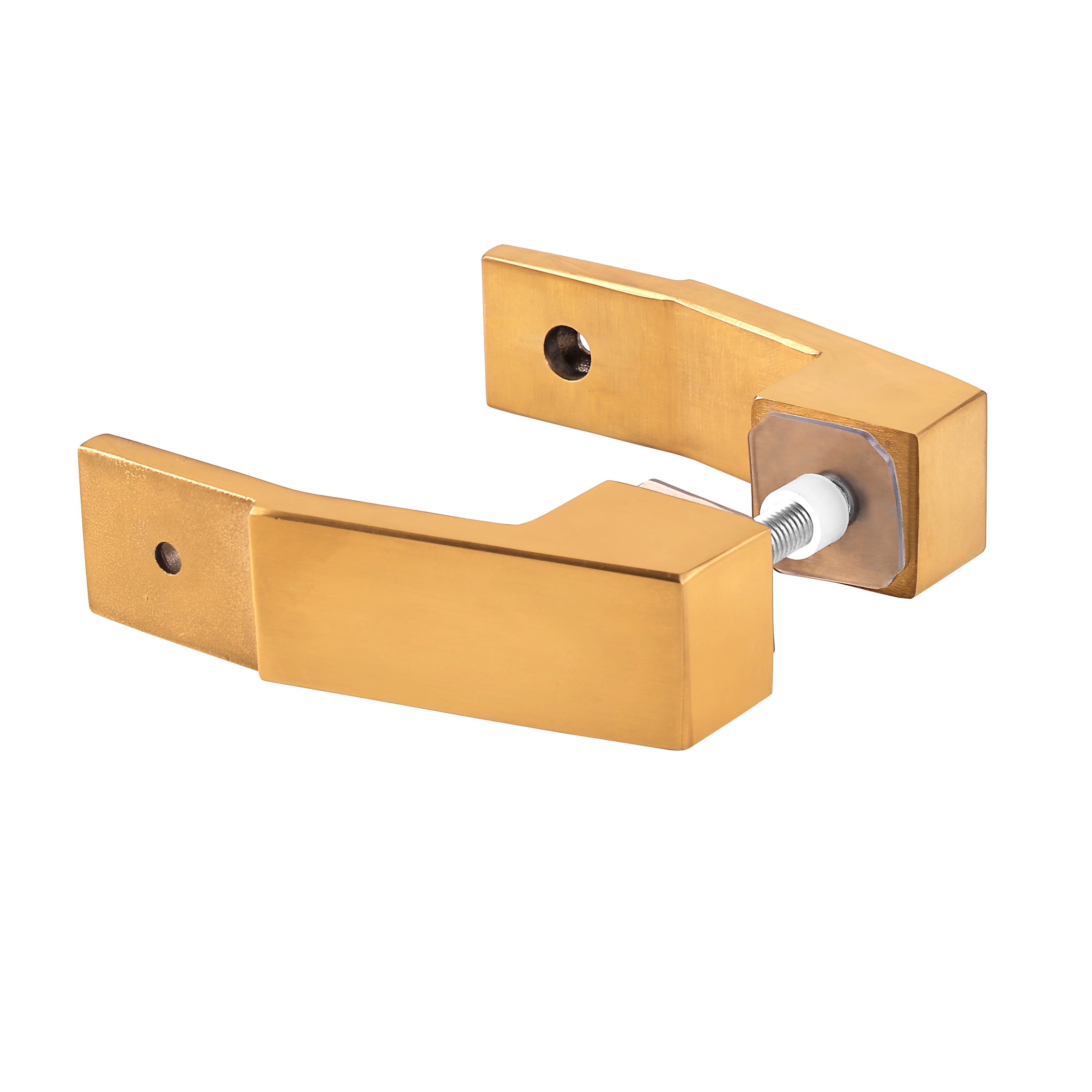 Offset Mount Mid-Post Attachment – for Rectangle Ladder Pulls Stainless Steel 304 PVD Gold (2pairs)