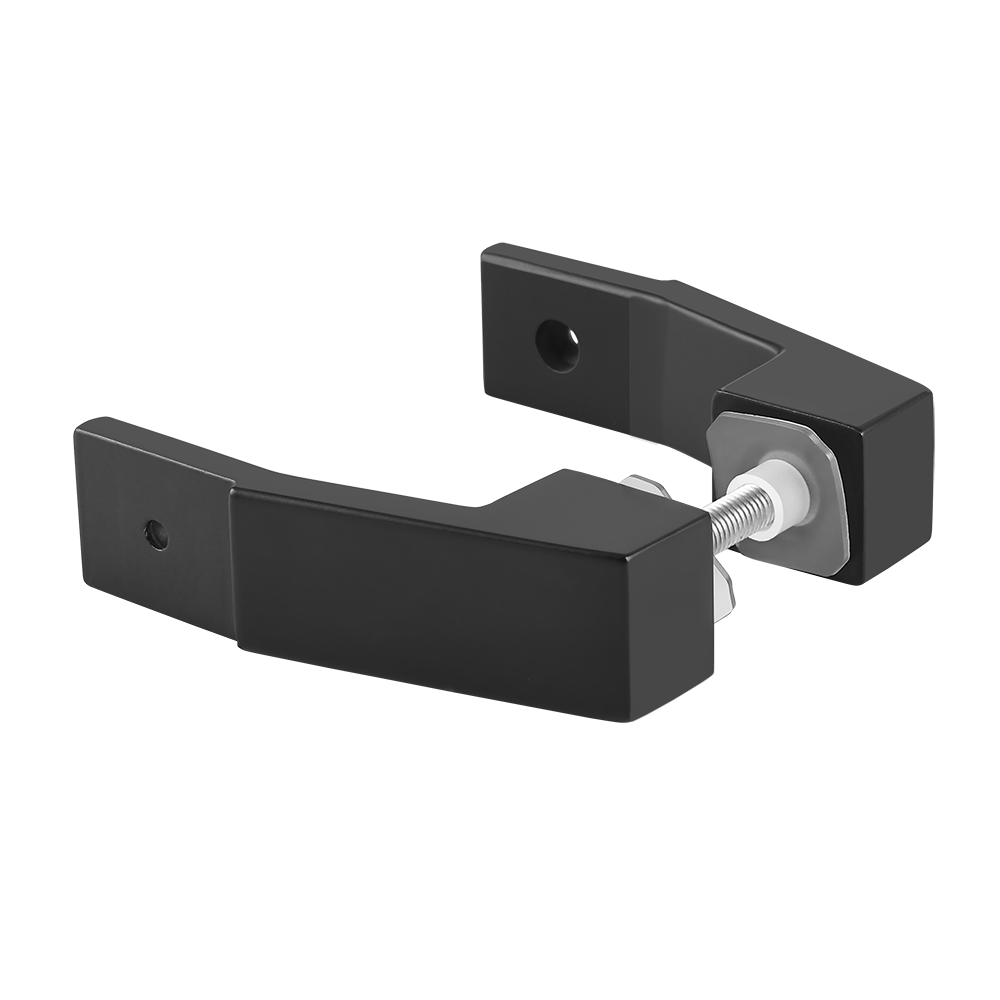 Fixation décalée pour poteau central – pour poignées d'échelle carrées, acier inoxydable 304 noir (2 paires)