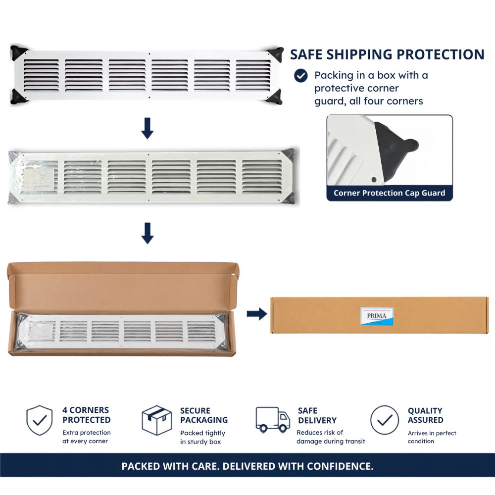 16" x 24" Air Return Grille | White Steel HVAC Vent Cover for Sidewall & Ceiling | 1RA