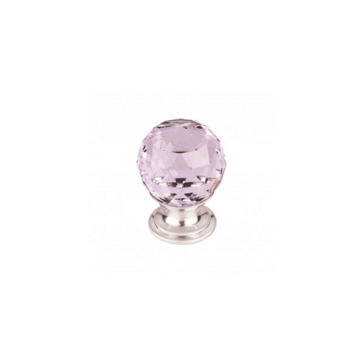 Pink Crystal Knob 1-1/8 Inch