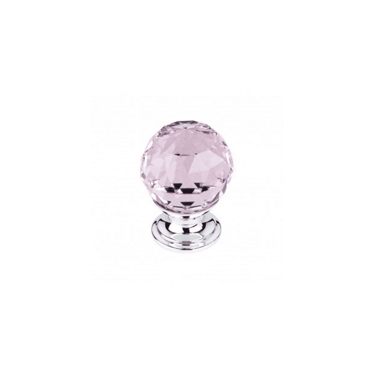 Pink Crystal Knob 1-1/8 Inch