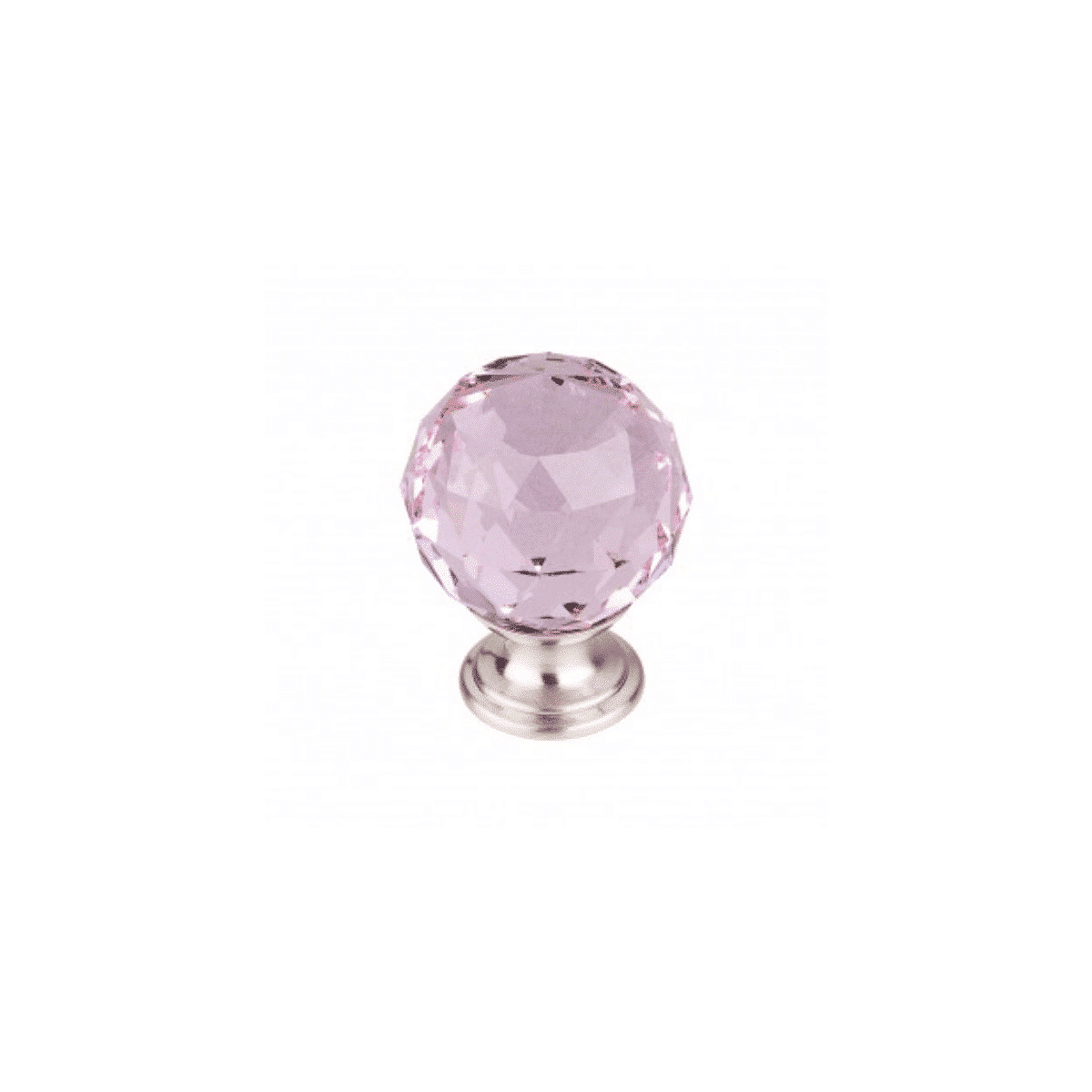 Pink Crystal Knob 1-3/8 Inch