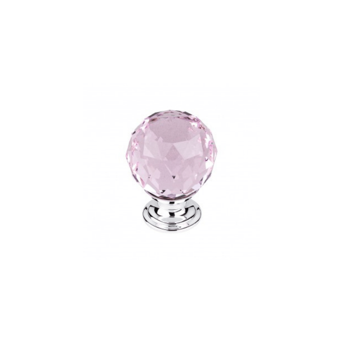Pink Crystal Knob 1-3/8 Inch