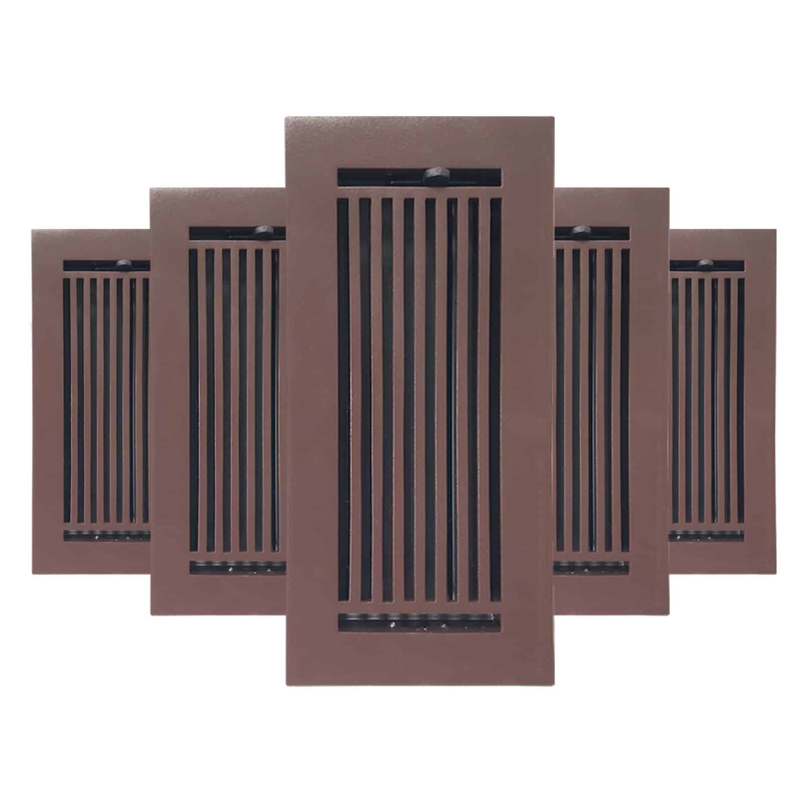 Registre de sol en fonte d'aluminium, dimensions 4" x 10", VR109, paquet de 5