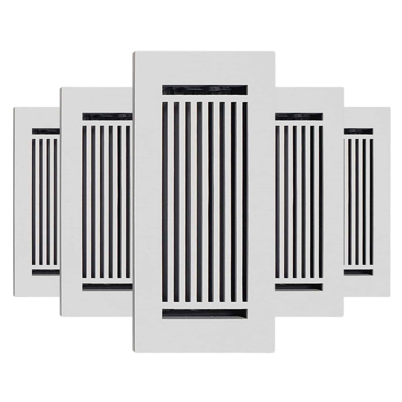 Registre de sol en fonte d'aluminium, dimensions 4" x 10", VR109, paquet de 5