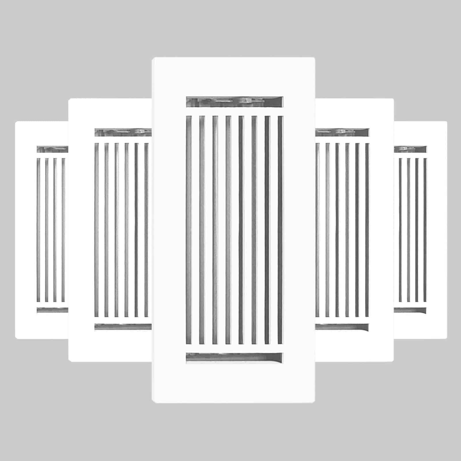 Registre de sol en fonte d'aluminium, dimensions 4" x 10", VR109, paquet de 5