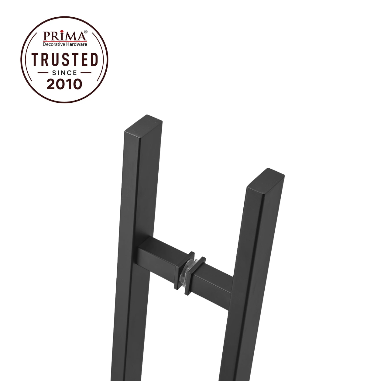 36" Back-to-Back Entry Door Pull Handle | Rectangle H Type Ladder Style | 304 Stainless Steel Front Door Push Pull Handle | for Residential & Commercial use - Black