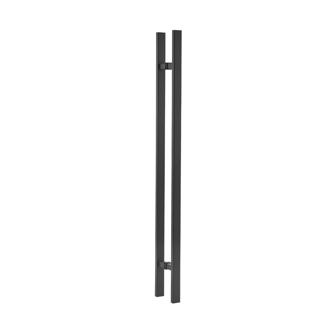 24" Back-to-Back Entry Door Pull Handle | Rectangle H Type Ladder Style | 304 Stainless Steel Front Door Push Pull Handle | for Residential & Commercial use - Black