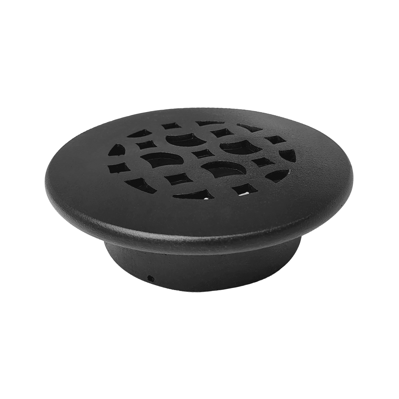 Round Air Vent Duct Grille 4" Top Faceplate Size 5.5″ HVAC Decorative Duct Cover Cast Aluminum Powder Coated Re-Paintable for Walls, Ceilings, And Floors Without Damper – Tudor Mushroom Design (VR 100)