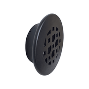 Round Air Vent Duct Grille 4" Top Faceplate Size 5.5″ HVAC Decorative Duct Cover Cast Aluminum Powder Coated Re-Paintable for Walls, Ceilings, And Floors Without Damper – Tudor Mushroom Design (VR 100)