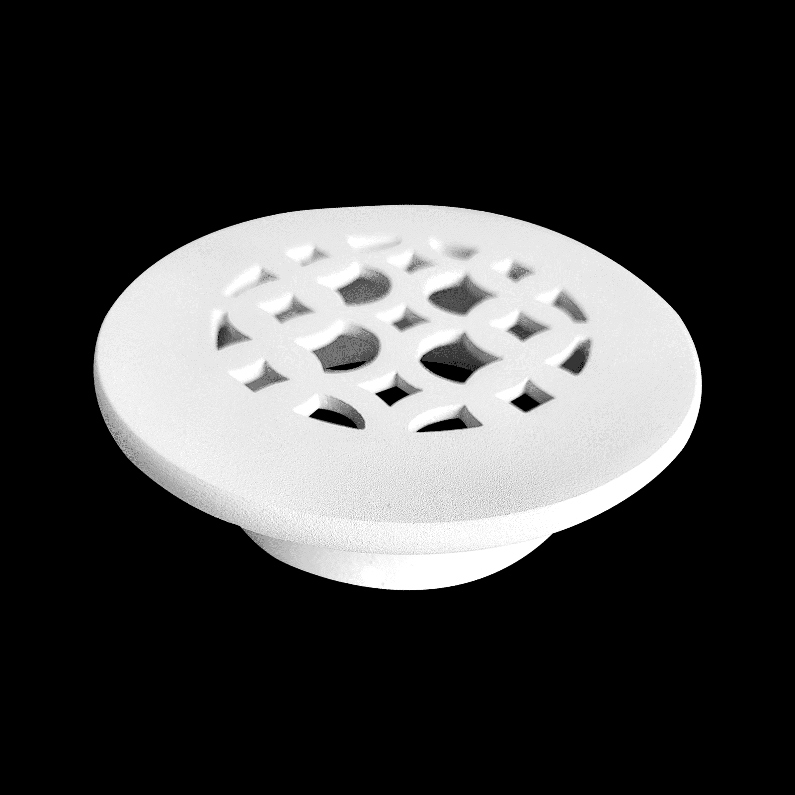 Round Air Vent Duct Grille 4" Top Faceplate Size 5.5″ HVAC Decorative Duct Cover Cast Aluminum Powder Coated Re-Paintable for Walls, Ceilings, And Floors Without Damper – Tudor Mushroom Design (VR 100)