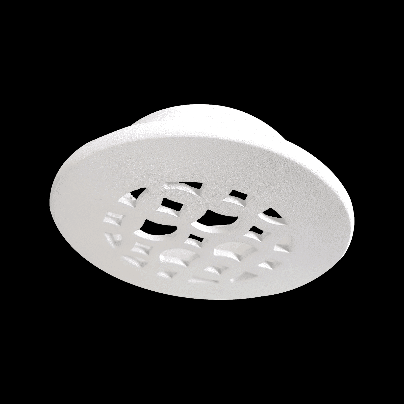 Round Air Vent Duct Grille 4" Top Faceplate Size 5.5″ HVAC Decorative Duct Cover Cast Aluminum Powder Coated Re-Paintable for Walls, Ceilings, And Floors Without Damper – Tudor Mushroom Design (VR 100)