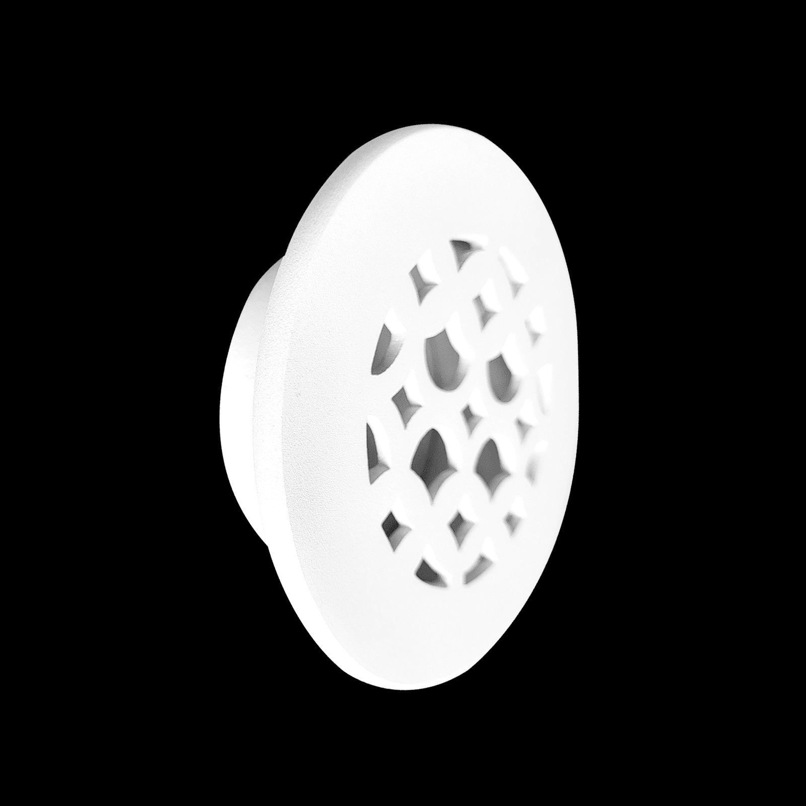 Round Air Vent Duct Grille 4" Top Faceplate Size 5.5″ HVAC Decorative Duct Cover Cast Aluminum Powder Coated Re-Paintable for Walls, Ceilings, And Floors Without Damper – Tudor Mushroom Design (VR 100)