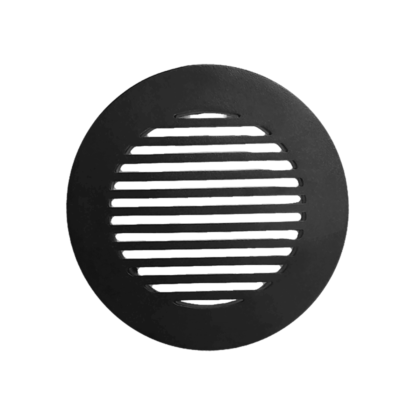 Round Air Vent Duct Grille 6″ Top Faceplate Size 7.5″ HVAC Decorative Duct Cover Cast Aluminum Powder Coated Re-Paintable for Walls, Ceilings, And Floors Without Damper – Modern Linear Design (VR 109)