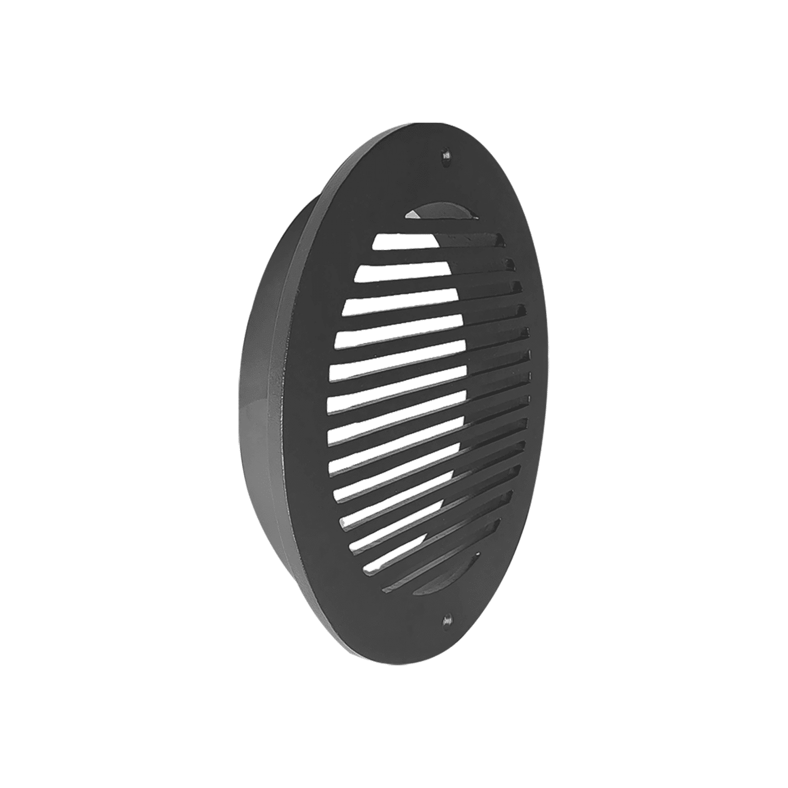 Round Air Vent Duct Grille 6″ Top Faceplate Size 7.5″ HVAC Decorative Duct Cover Cast Aluminum Powder Coated Re-Paintable for Walls, Ceilings, And Floors Without Damper – Modern Linear Design (VR 109)
