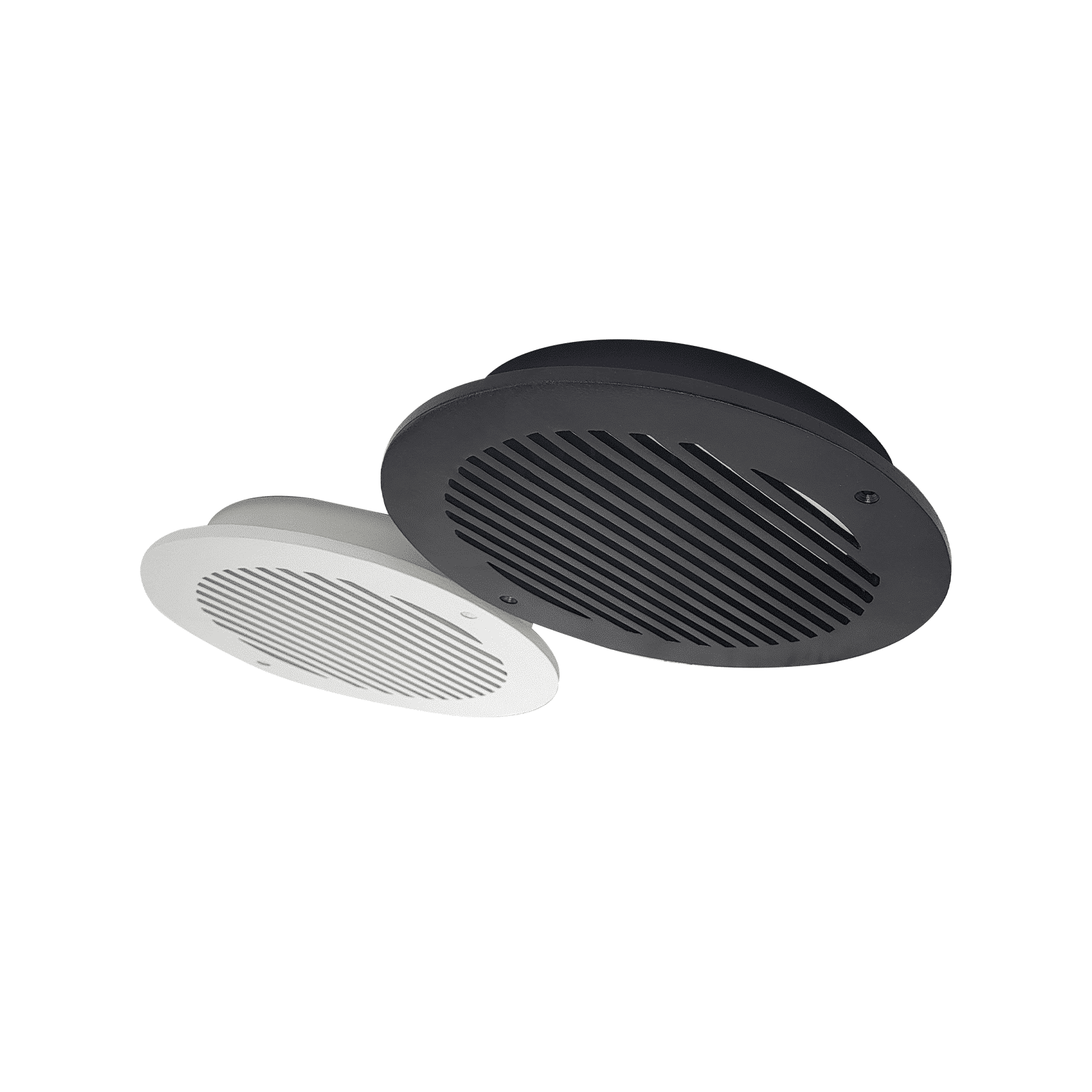 Round Air Vent Duct Grille 8″ Top Faceplate Size 9.65″ HVAC Decorative Duct Cover Cast Aluminum Powder Coated Re-Paintable for Walls, Ceilings, And Floors Without Damper – Modern Linear Design (VR 109)
