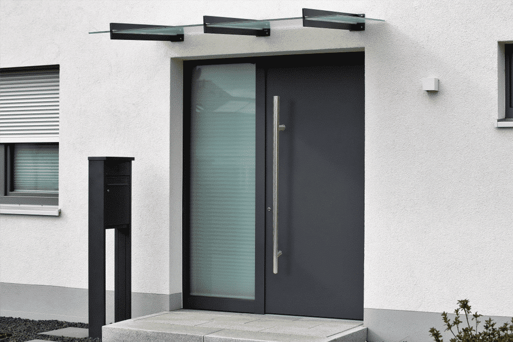 Poignée de porte d'entrée dos à dos de 61 cm (24 po) – Modèle rond en « H », style échelle moderne | Acier inoxydable 304 de qualité supérieure | Finition brossée satinée