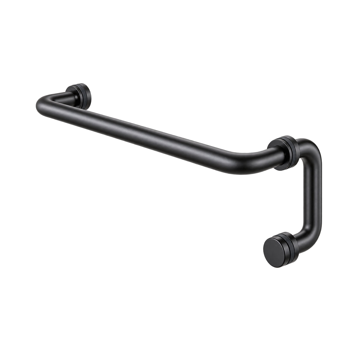 Poignée de porte de douche en verre et barre porte-serviettes, ronde, en acier inoxydable, 24 po