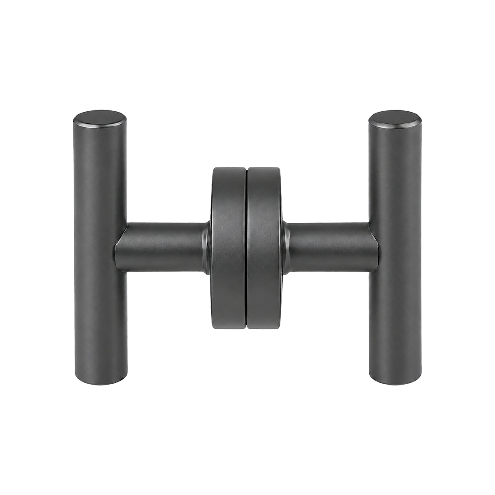 Round T-Bar Thumb Turn Door Handle Set | Plain Design on Round Rosette | 304 Stainless Steel
