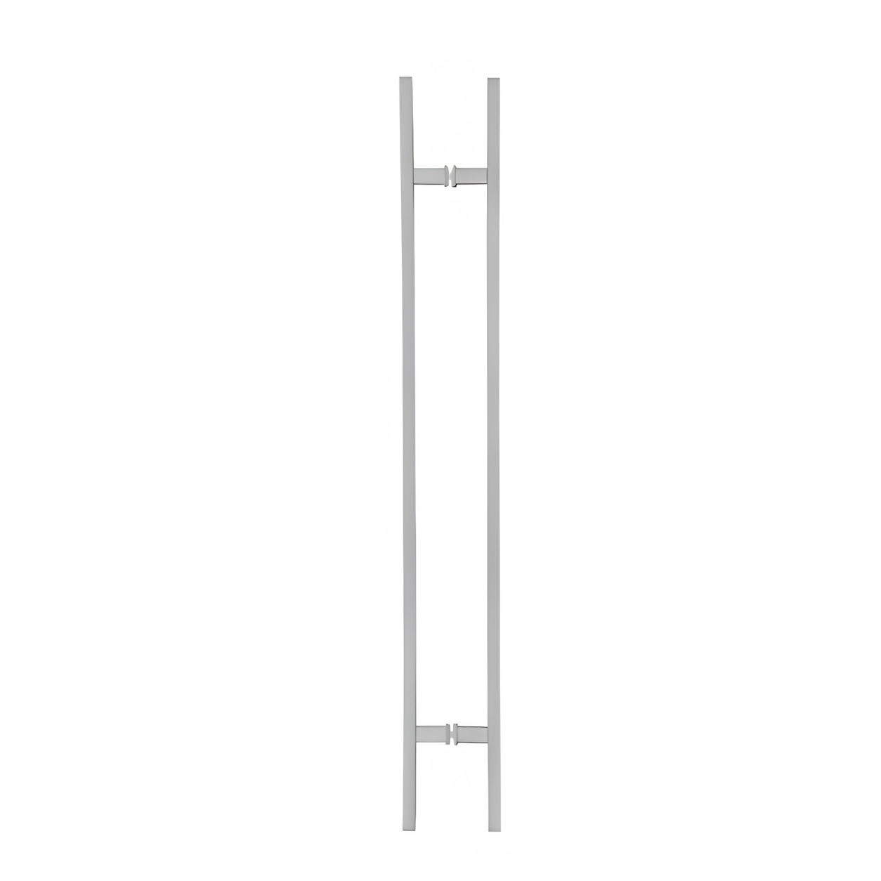 Poignée de porte d'entrée dos à dos de 45,7 cm (18 po) – Forme carrée en H, style échelle moderne | Acier inoxydable 304 de qualité supérieure | Finition brossée satinée