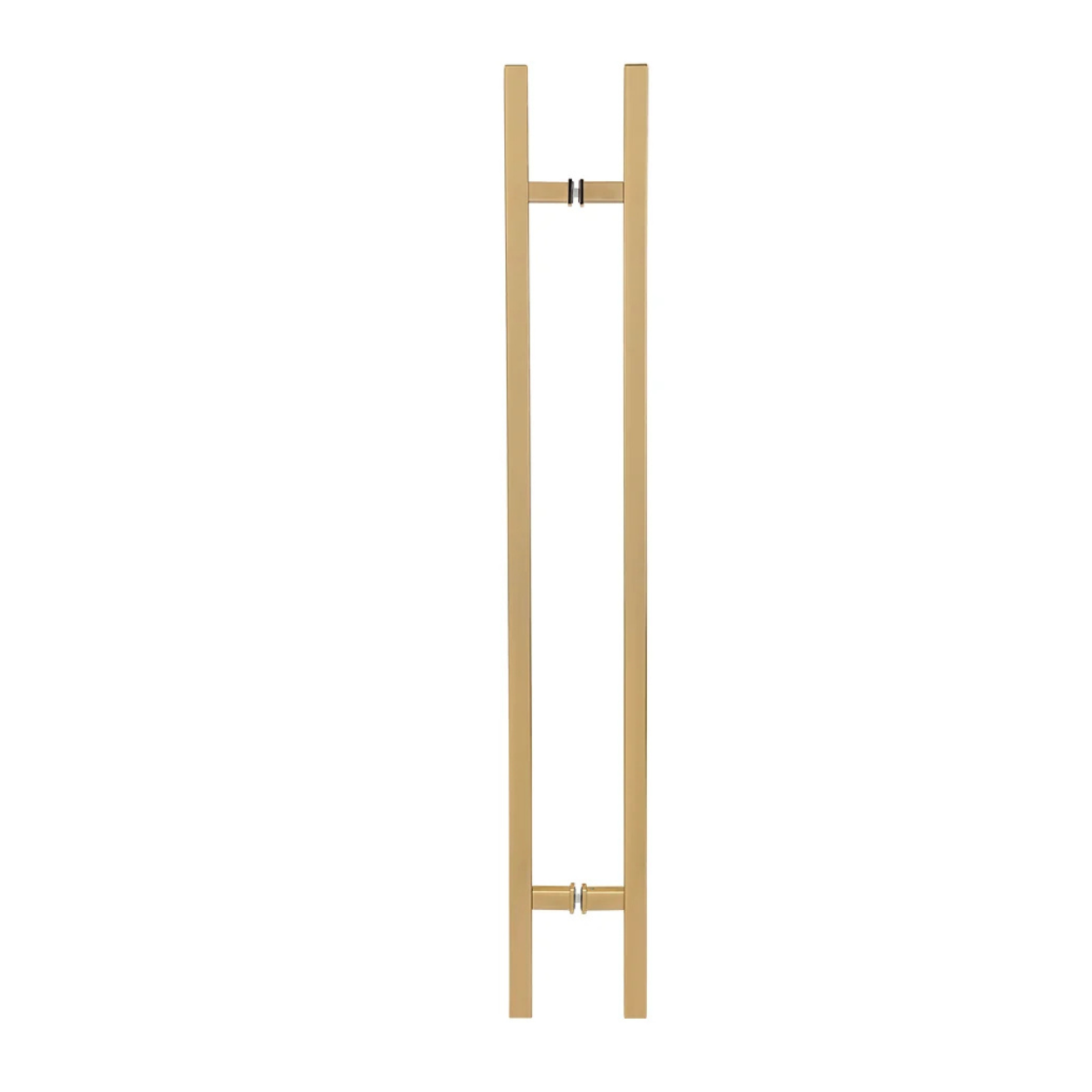 36" Back-to-Back Entry Door Pull Handle | Square H Type Ladder Style | 304 Stainless Steel Front Door Push Pull Handle | for Residential & Commercial use - PVD Gold