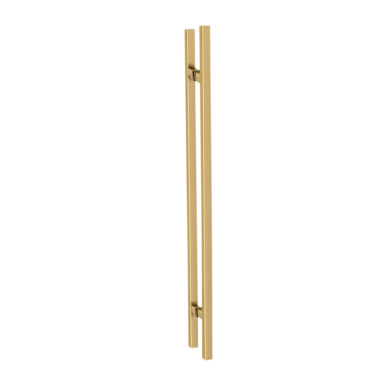 60" Back-to-Back Entry Door Pull Handle | Square H Type Ladder Style | 304 Stainless Steel Front Door Push Pull Handle | for Residential & Commercial use - PVD Gold