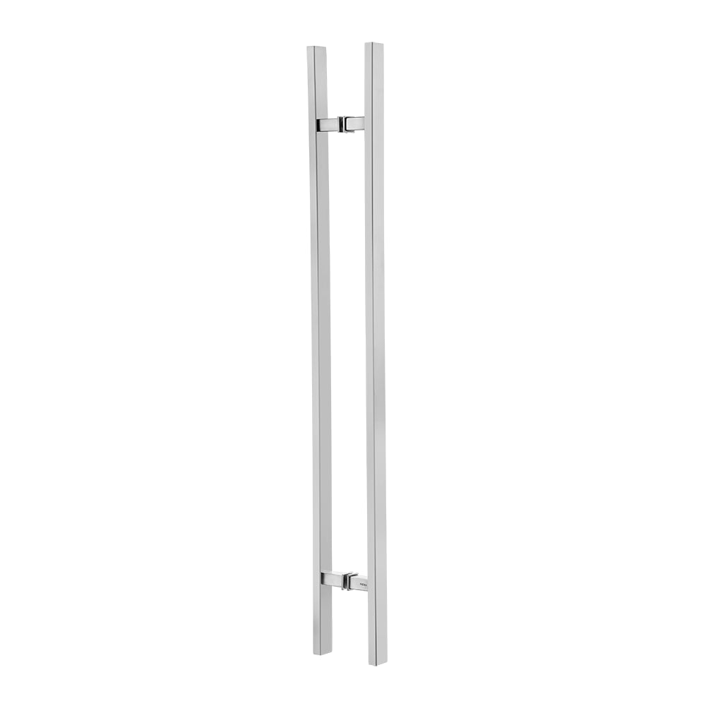 84" Back-to-Back Entry Door Pull / Push Handle - Rectangle ‘H’ Type, Ladder Style Modern Design | Premium 304 Stainless Steel | Satin Brushed Finish