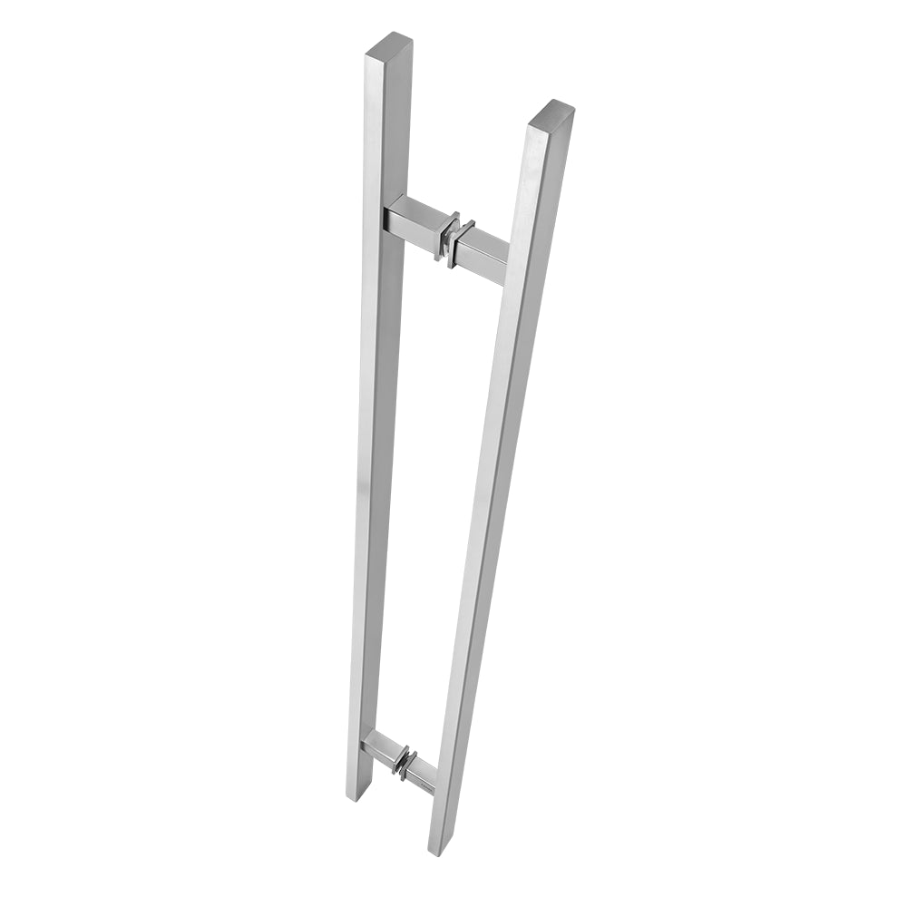 36" Back-to-Back Entry Door Pull / Push Handle - Rectangle ‘H’ Type, Ladder Style Modern Design | Premium 304 Stainless Steel | Satin Brushed Finish