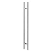 60" Back-to-Back Entry Door Pull / Push Handle - Square ‘H’ Type, Ladder Style Modern Design | Premium 304 Stainless Steel | Satin Brushed Finish
