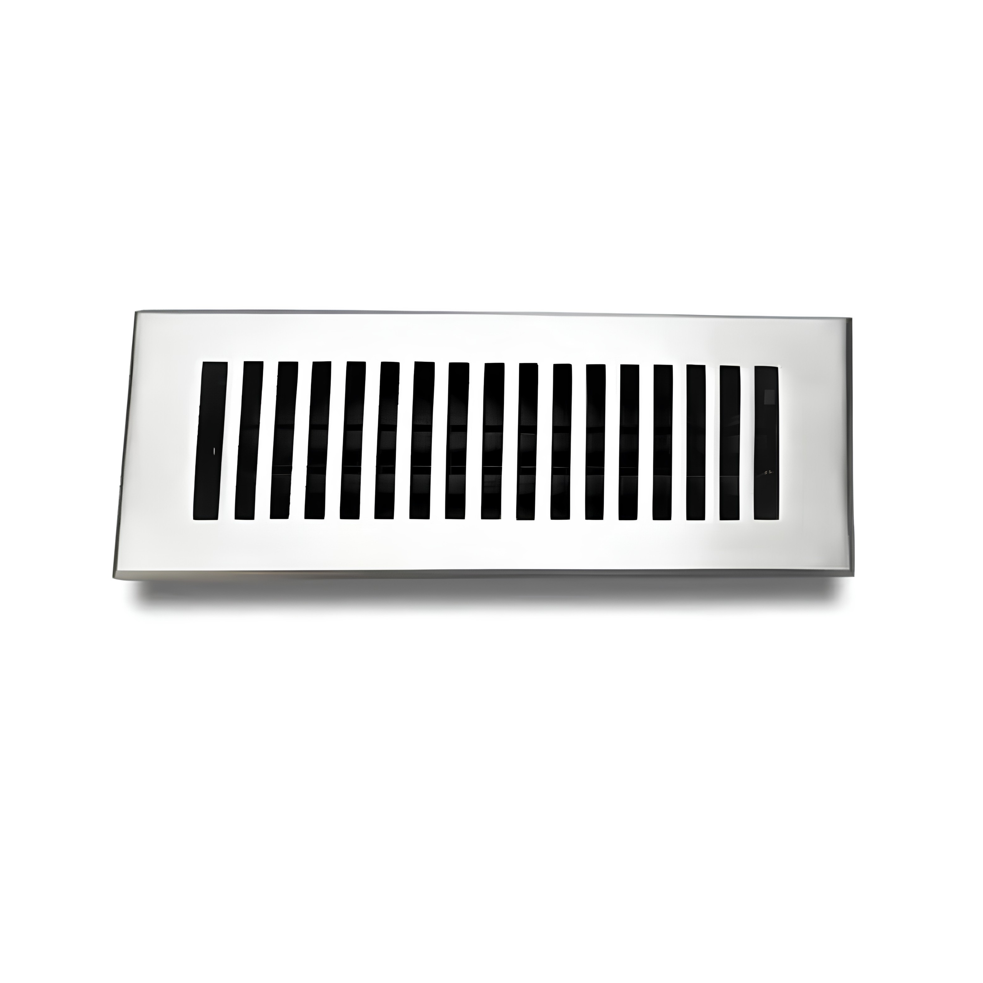 Rectangular air vent on a white background
