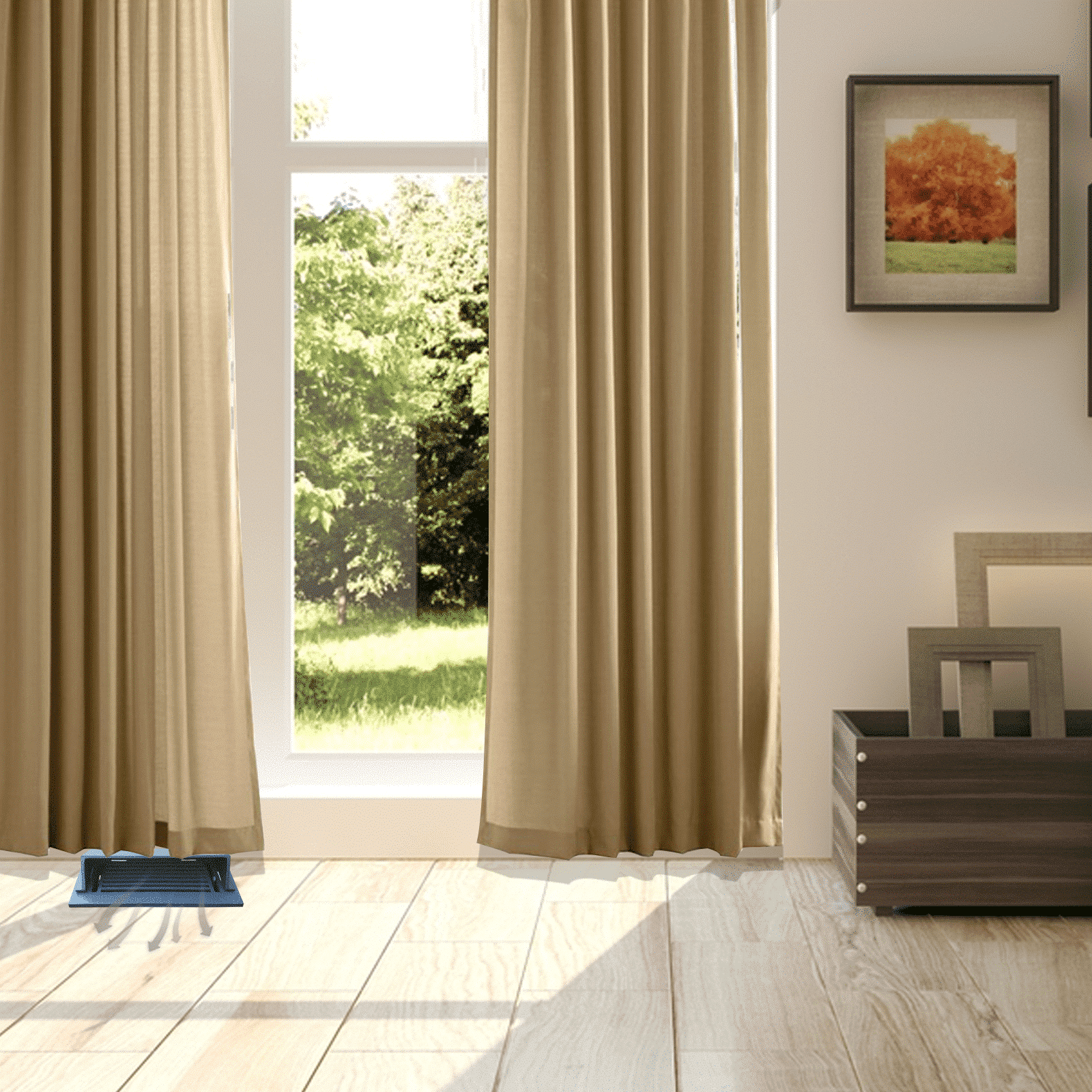 Metal Floor Vent Air Deflector 4″x10″ – Heavy-Duty Cast Aluminum HVAC Diverter Cover – Fits multiple standard 2″x10″, 3″x10″, 4″x10″, 6″x10″ Vent openings – Modern Design – Ideal for Use Under Furniture or Curtains, White Finish.