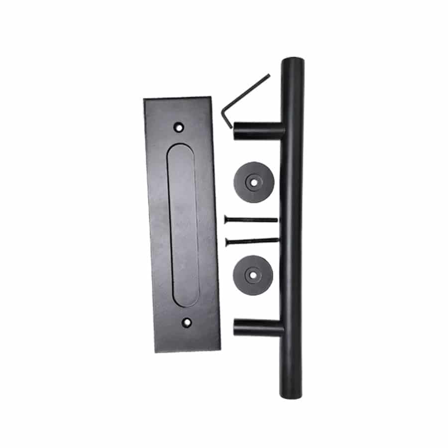 Poignée de porte de grange coulissante et affleurante - Ronde