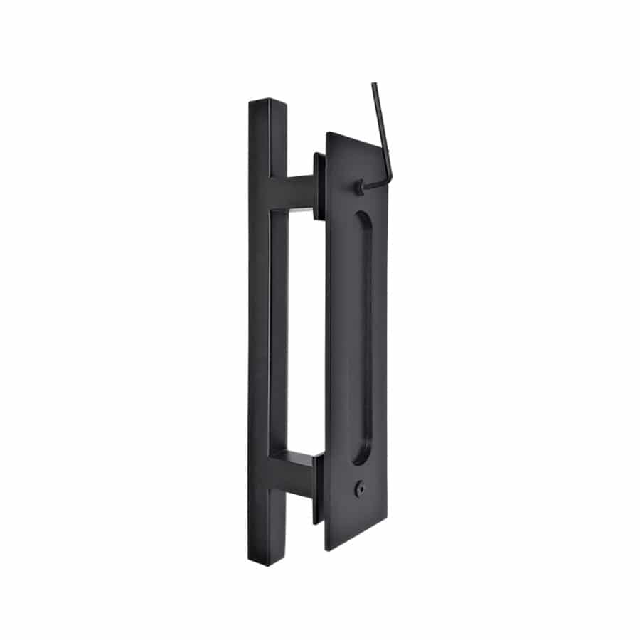 Poignée de porte de grange coulissante et affleurante - Carrée
