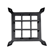 Speakeasy Grille Hand Forged,  Iron, Size: 10.5"x10.5" Nine Square Design 109