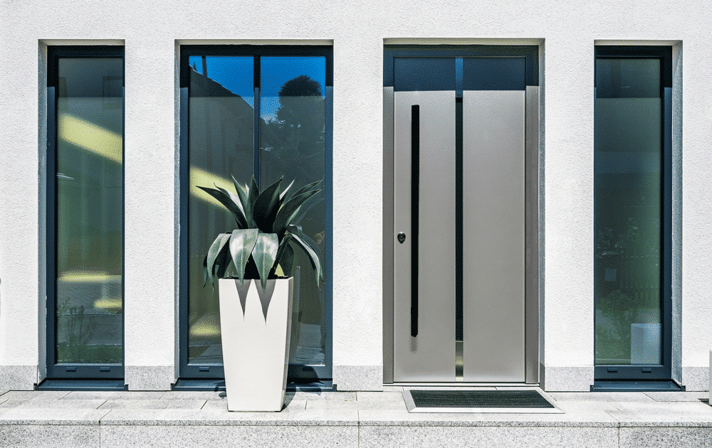 Poignée de porte d'entrée dos à dos de 72 po – Forme carrée en H, style échelle moderne | Acier inoxydable 304 de qualité supérieure | Finition noir mat