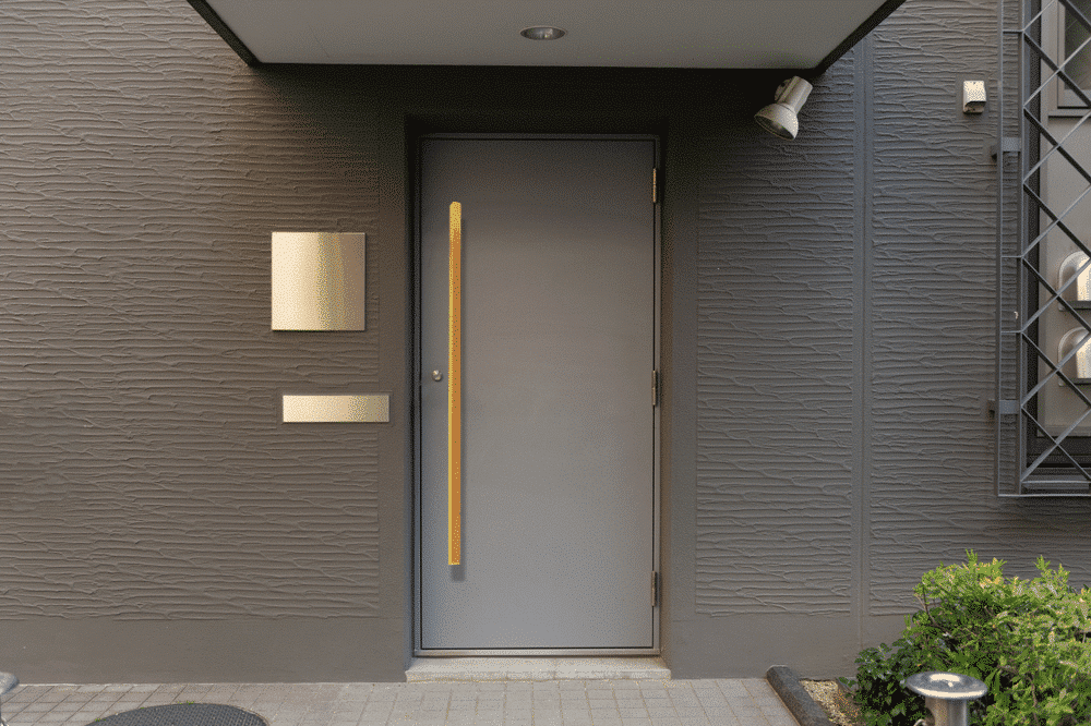 Poignée de porte d'entrée dos à dos de 61 cm (24 po) – Forme carrée en H, style échelle moderne | Acier inoxydable 304 de qualité supérieure | Finition PVD or