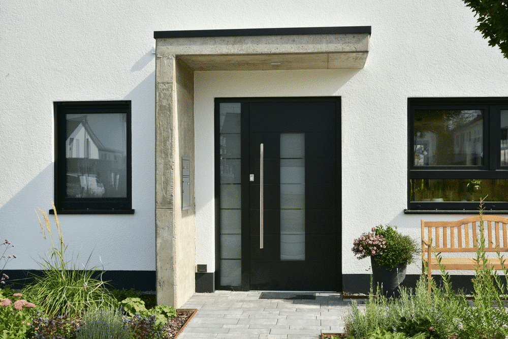 Poignée de porte d'entrée dos à dos de 61 cm, carrée, de type « H », style échelle, design moderne | Acier inoxydable 304 de qualité supérieure | Finition brossée satinée