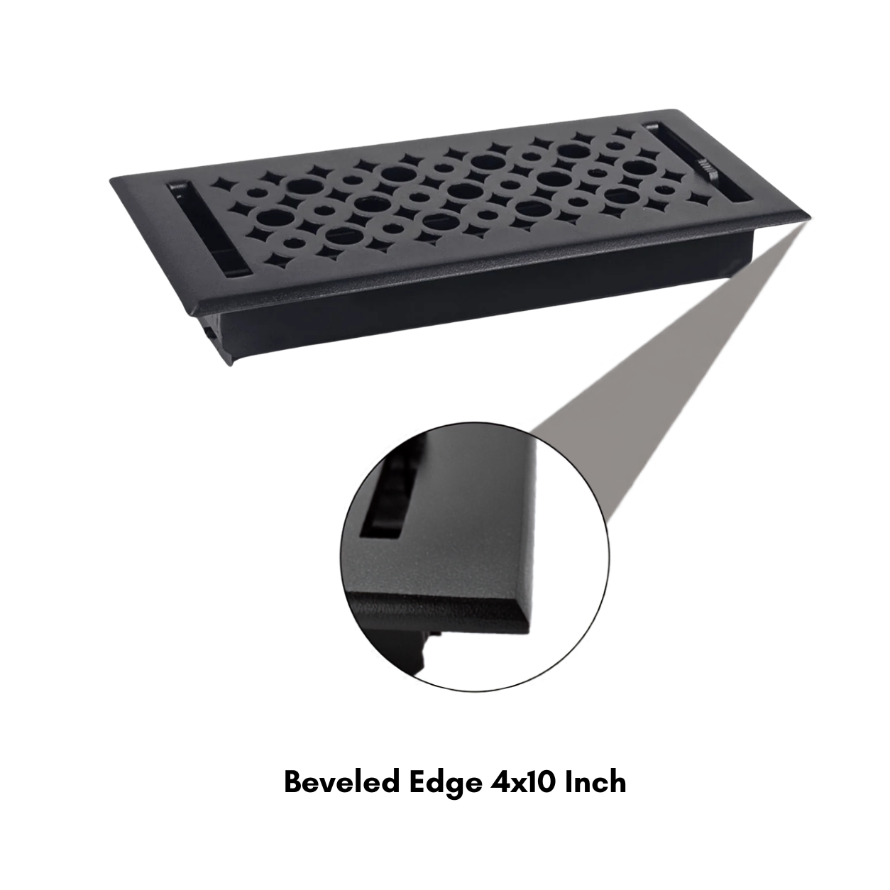 Beveled edge of VR100 zoom in of edges
