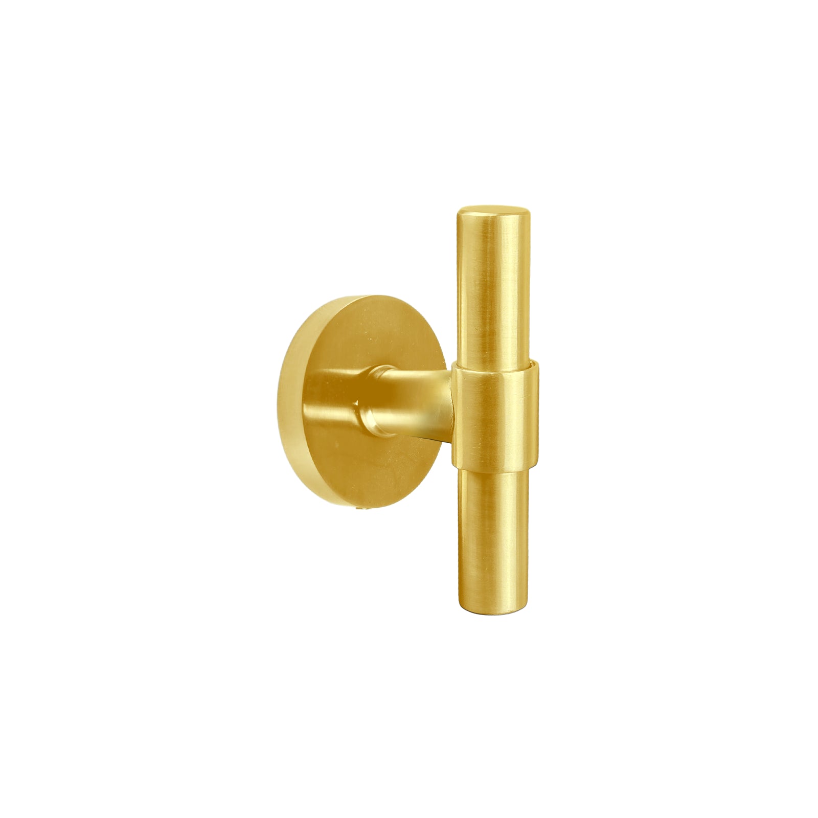 T- Bar Style door Handle/Knob - Plain design in Barrel on Round Rosette